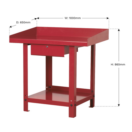 Sealey AP1010 Steel Workbench with Drawer 1m - additional view 2