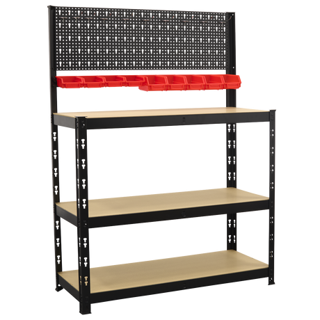 Sealey AP12601 Steel Workbench with Pegboard 1m