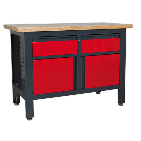 Sealey AP1372A Workbench with 2 Drawers & 2 Cupboards