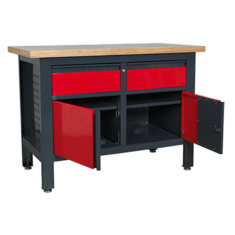 Sealey AP1372A Workbench with 2 Drawers & 2 Cupboards - additional view 2