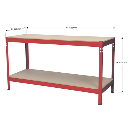 Sealey AP1535 Steel Workbench with Wooden Top 1.53m - additional view 2