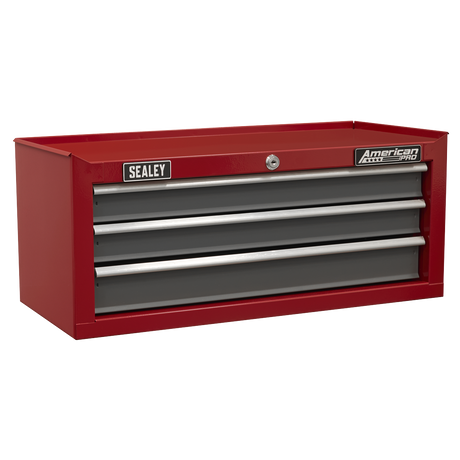 Sealey AP22309BB American PRO® Mid-Box Tool Chest 3 Drawer - Red/Grey