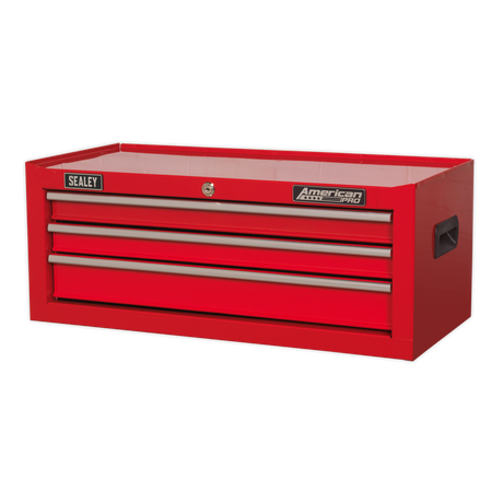 Sealey AP223 American PRO® Mid-Box Tool Chest 3 Drawer - Red - additional view 2