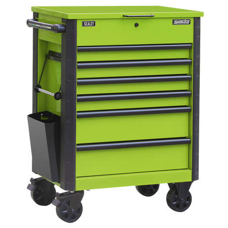 Sealey AP266HV Superline Pro® Tool Trolley 6 Drawer - Green