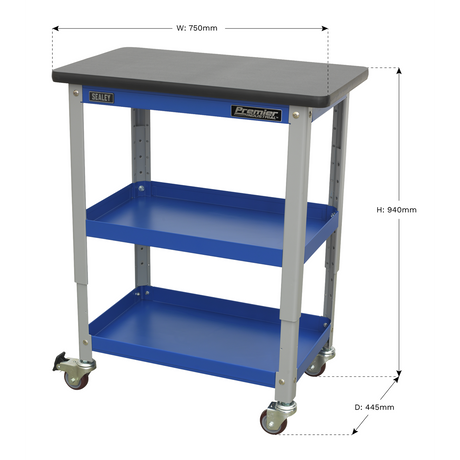 Sealey API2103 Premier Industrial™ Workshop Trolley 3-Level - additional view 2