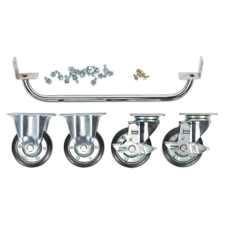 Sealey API565KIT Premier Industrial™ Handle & Wheel Kit for 565mm Cabinets