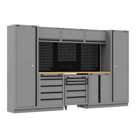 Sealey APMSBESTACK01W Superline PRO® Black Edition Storage System with Rubber Wood Worktop 3.24m - additional view 2