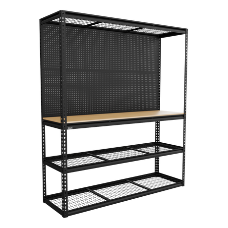 Sealey APMWB1 Heavy-Duty Modular Workbench with Racking & Pegboard 300kg Capacity Per Level - additional view 2