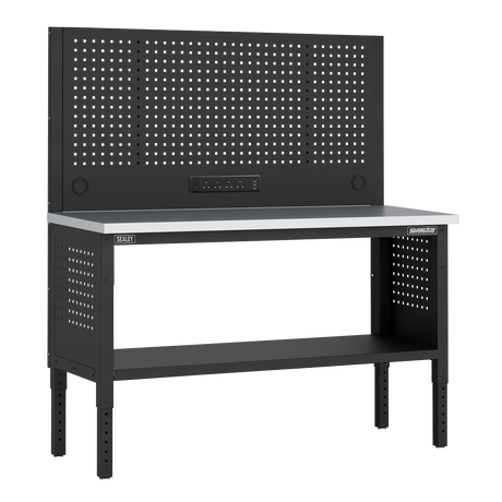 Sealey APMWB60COMBOSS Superline PRO® Modular Workbench with Pegboard Back Panel Stainless Steel Worktop 1525mm