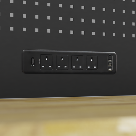 Sealey APMWB60PB Superline PRO® Modular Pegboard Back Panel with Power Bar 1500mm - additional view 2