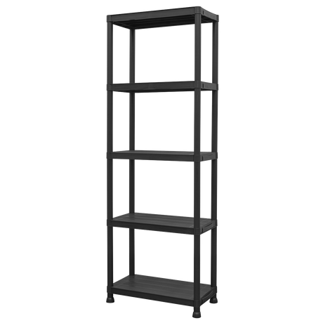 Sealey APPR5 Plastic Racking Unit with 5 Shelves 25kg Capacity Per Level