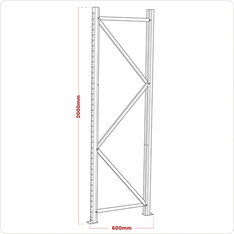 Sealey APR602 Frame One End 2000 x 600mm - additional view 2