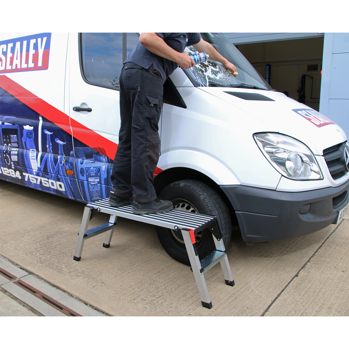 Sealey APS2 Aluminium 2-Tread Folding Platform - EN 131-4 - additional view 7