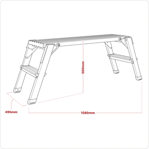 Sealey APS2 Aluminium 2-Tread Folding Platform - EN 131-4 - additional view 12