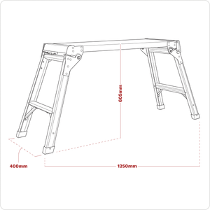 Sealey APS2E Aluminium 2-Tread Folding Platform - EN 131-4 - additional view 2