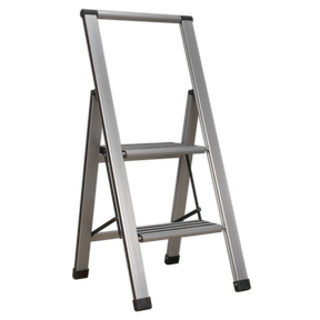 Sealey APSL2 Professional Folding Step Ladder 2-Step Aluminium 150kg Capacity