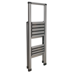 Sealey APSL2 Professional Folding Step Ladder 2-Step Aluminium 150kg Capacity - additional view 3
