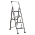 Sealey APSL4 Aluminium Professional Folding Step Ladder 4-Step 150kg Capacity - EN 1483