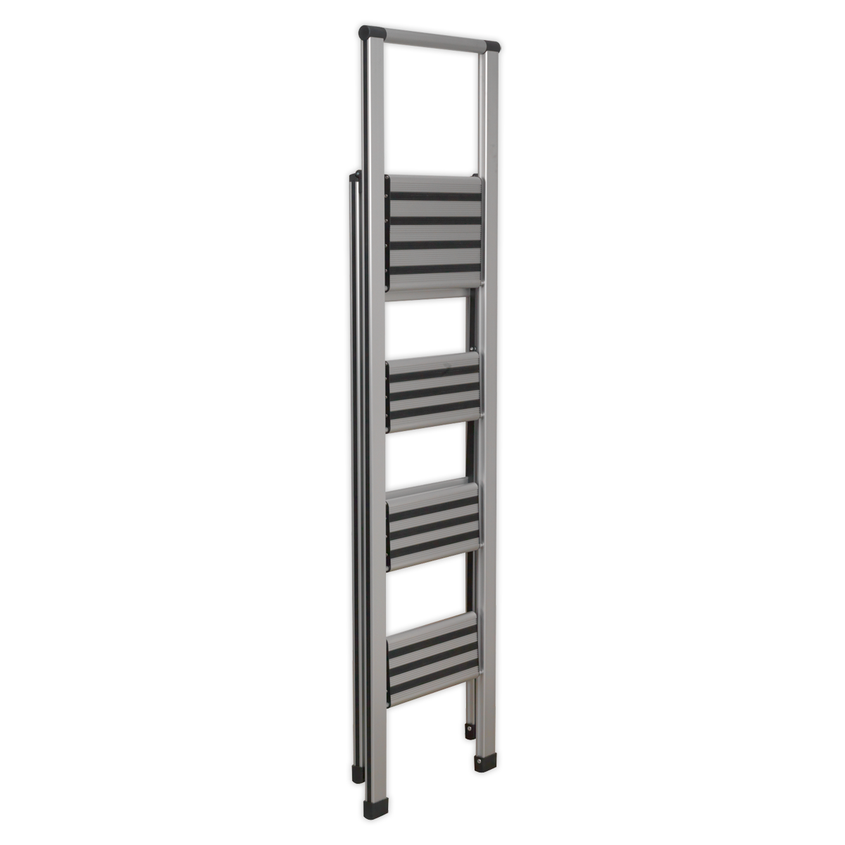 Sealey APSL4 Aluminium Professional Folding Step Ladder 4-Step 150kg Capacity - EN 1483 - additional view 2