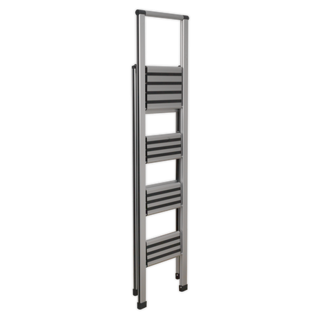 Sealey APSL4 Aluminium Professional Folding Step Ladder 4-Step 150kg Capacity - EN 1483 - additional view 2