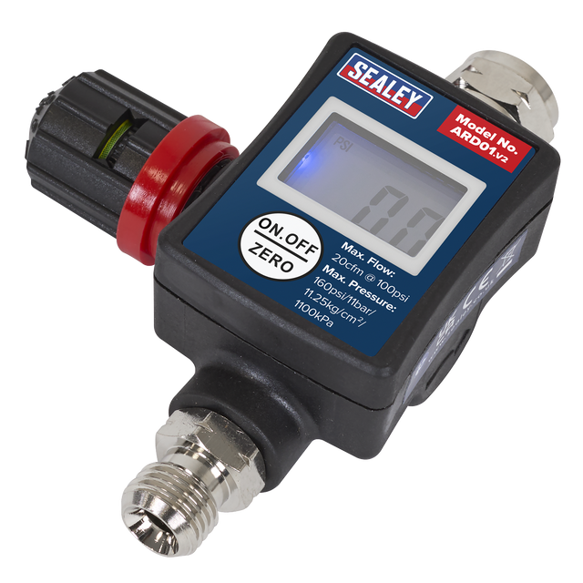 Sealey ARD01 On-Gun Digital Pressure Regulator/Gauge