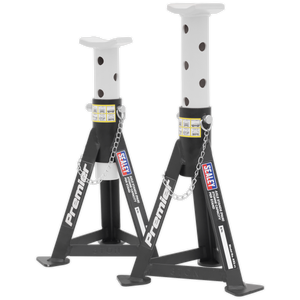 Sealey AS3 Premier Axle Stands (Pair) 3 Tonne Capacity per Stand - White