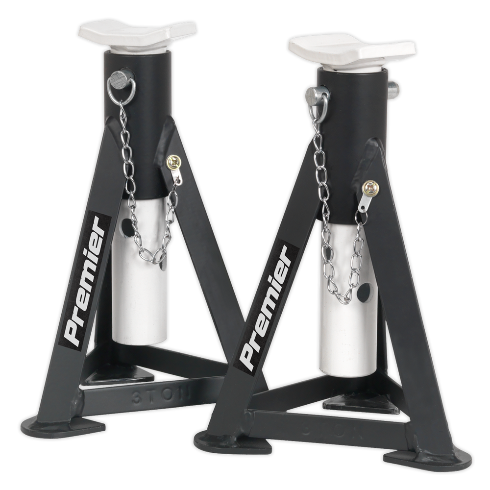 Sealey AS3 Premier Axle Stands (Pair) 3 Tonne Capacity per Stand - White - additional view 7