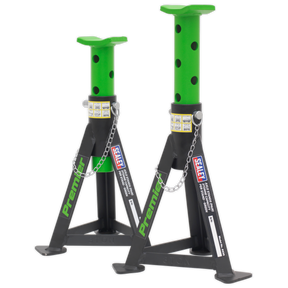 Sealey AS3G Premier Axle Stands (Pair) 3 Tonne Capacity per Stand - Green