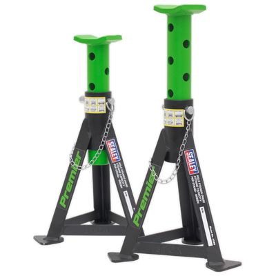 Sealey AS3G Premier Axle Stands (Pair) 3 Tonne Capacity per Stand - Green
