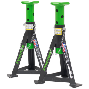 Sealey AS3G Premier Axle Stands (Pair) 3 Tonne Capacity per Stand - Green - additional view 2