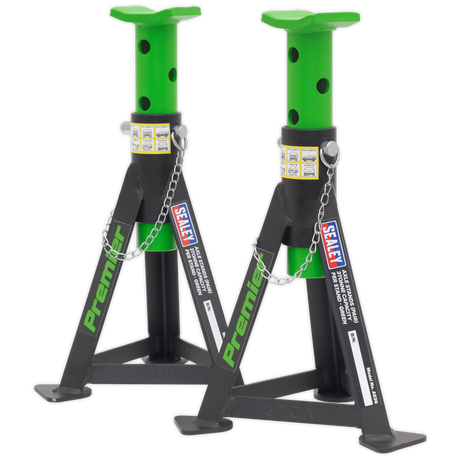 Sealey AS3G Premier Axle Stands (Pair) 3 Tonne Capacity per Stand - Green - additional view 2