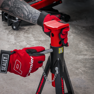 Sealey AS3R Premier Axle Stands (Pair) 3 Tonne Capacity per Stand - Red - additional view 7