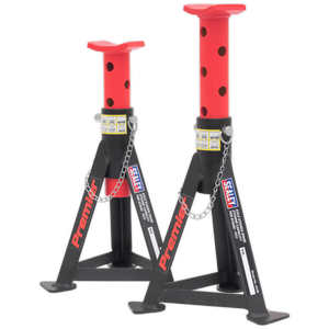 Sealey AS3R Premier Axle Stands (Pair) 3 Tonne Capacity per Stand - Red