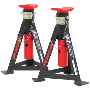 Sealey AS3R Premier Axle Stands (Pair) 3 Tonne Capacity per Stand - Red - additional view 4