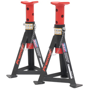 Sealey AS3R Premier Axle Stands (Pair) 3 Tonne Capacity per Stand - Red - additional view 2
