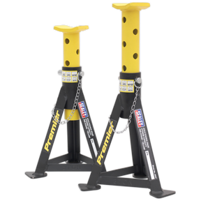 Sealey AS3Y Premier Axle Stands (Pair) 3 Tonne Capacity per Stand - Yellow