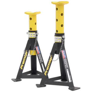 Sealey AS3Y Premier Axle Stands (Pair) 3 Tonne Capacity per Stand - Yellow