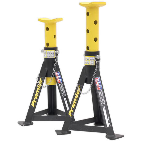 Sealey AS3Y Premier Axle Stands (Pair) 3 Tonne Capacity per Stand - Yellow
