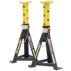 Sealey AS3Y Premier Axle Stands (Pair) 3 Tonne Capacity per Stand - Yellow - additional view 2