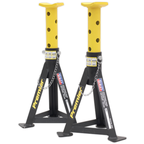 Sealey AS3Y Premier Axle Stands (Pair) 3 Tonne Capacity per Stand - Yellow - additional view 2