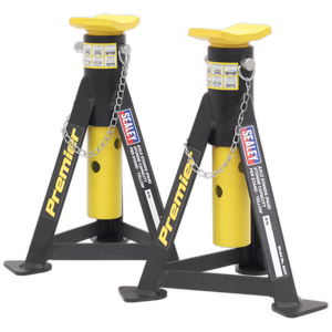 Sealey AS3Y Premier Axle Stands (Pair) 3 Tonne Capacity per Stand - Yellow - additional view 3