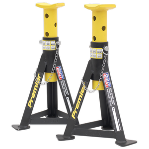 Sealey AS3Y Premier Axle Stands (Pair) 3 Tonne Capacity per Stand - Yellow - additional view 4