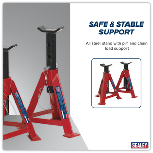 Sealey AS5000 Axle Stands (Pair) 5 Tonne Capacity per Stand - additional view 7