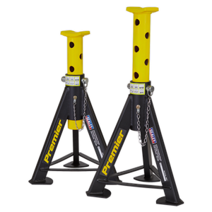 Sealey AS6Y Premier Axle Stands (Pair) 6 Tonne Capacity per Stand - Yellow