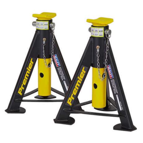 Sealey AS6Y Premier Axle Stands (Pair) 6 Tonne Capacity per Stand - Yellow - additional view 2