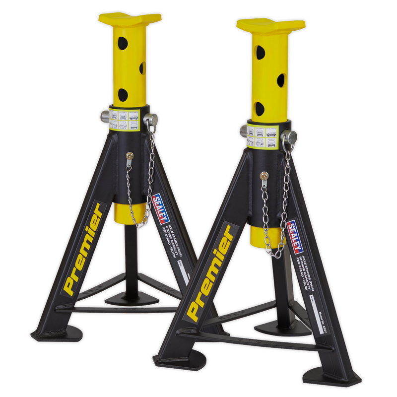 Sealey AS6Y Premier Axle Stands (Pair) 6 Tonne Capacity per Stand - Yellow - additional view 3