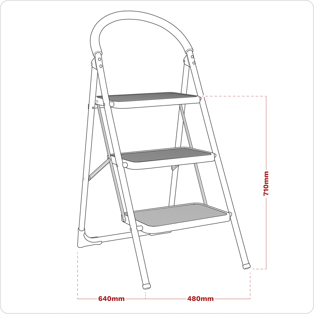 Sealey ASL23 3-Tread Step Stool 150kg Capacity - EN 14183 - additional view 9