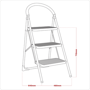 Sealey ASL23 3-Tread Step Stool 150kg Capacity - EN 14183 - additional view 9