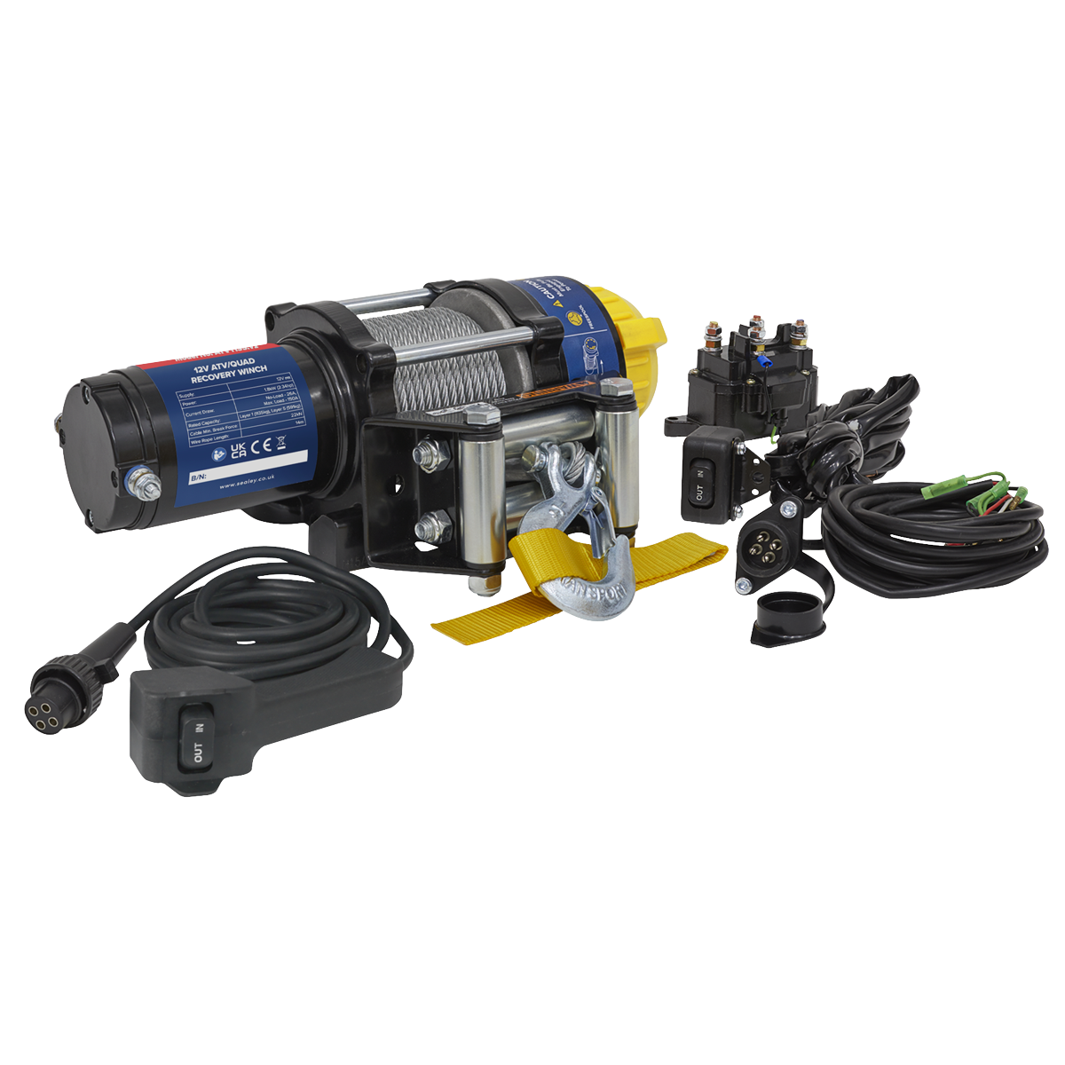 Sealey ATV1135 ATV/Quad Recovery Winch 1135kg (2500lb) Line Pull 12V - additional view 6