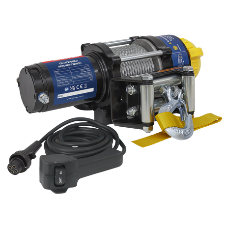 Sealey ATV1135 ATV/Quad Recovery Winch 1135kg (2500lb) Line Pull 12V
